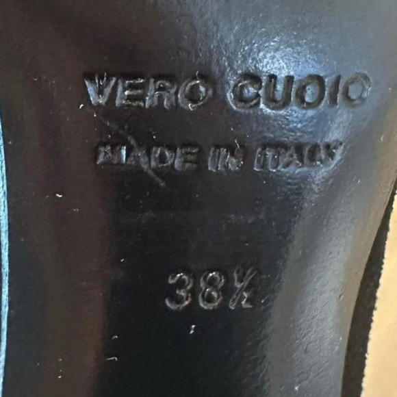 Cordani Vero Cuoio Black Suede & Leather Tall Heeled Boots EU 38.5 US Women's 8 - Picture 9 of 10